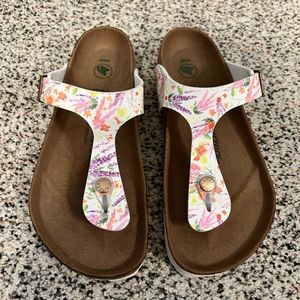 Birkenstock Gizeh Vegan Summer Floral Rose Sandal 7-7.5 38